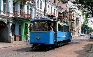 Киевский синий ретро-трамвай 1892 вернется на маршрут после 10-летнего перерыва