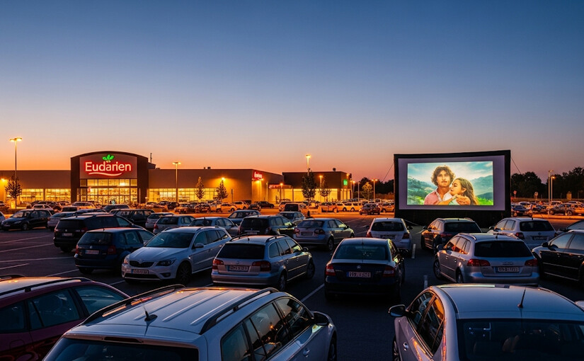 На Оболоні на парковці супермаркету Сільпо запрацює перший автомобільний кінотеатр - фото