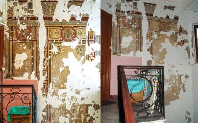 В Одесі під час ремонту будинку виявили фрески вікової давності та одразу почали їх заштукатурювати