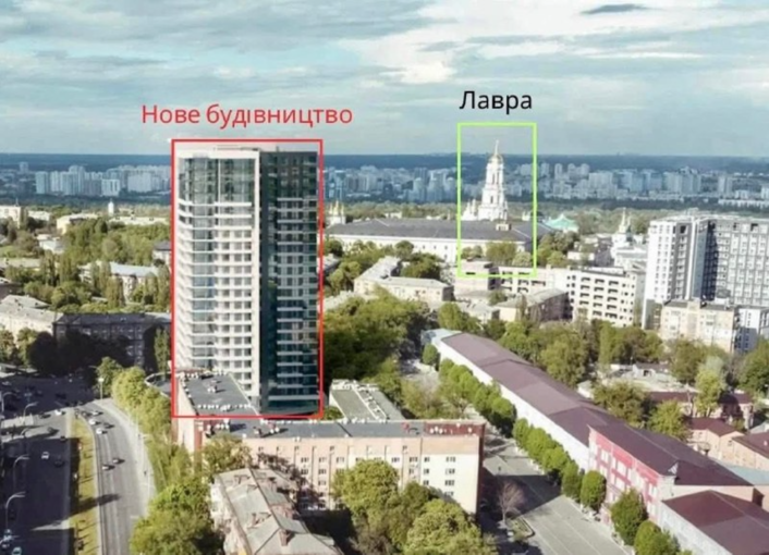 Возле Киево-Печерской лавры построят 80-метровый дом